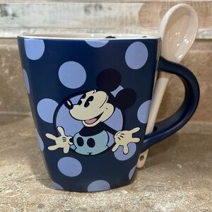 Disney Parks Mickey mouse mug with matching spoon